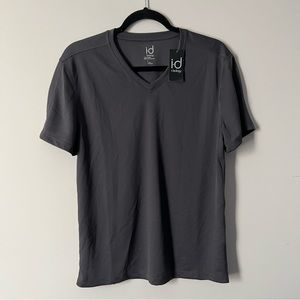 Men’s Ideology V-Neck Performance Tee in Deep Charcoal
